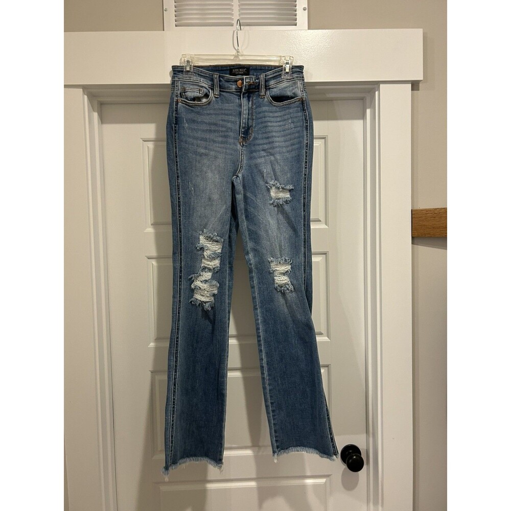 Judy Blue Bootcut Women’s Size 5/27 Jeans Blue Stretch Western Fray High Rise